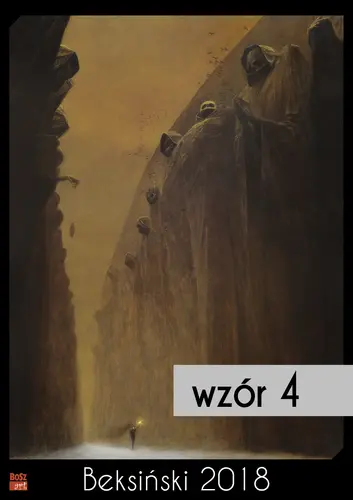 Okładka: Kalendarz z reprodukcjami prac Beksińskiego 2018