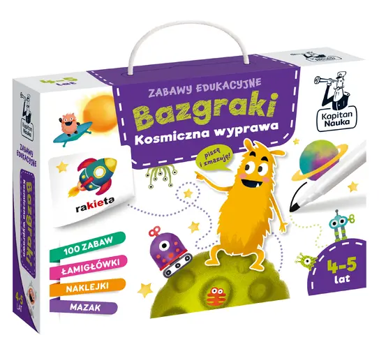 Okładka: Zabawy edukacyjne. Bazgraki. Kosmiczna wyprawa