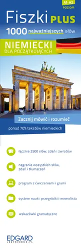 Okładka: Niemiecki Fiszki PLUS 1000 najważniejszych słów dla początkujących + CD