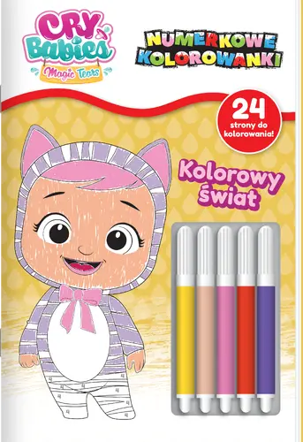 Okładka: Cry babies. Numerkowe kolorowanki. Kolorowy świat