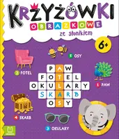 Okładka: Krzyżówki obrazkowe ze słonikiem. Od 6 lat