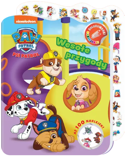 Okładka: Psi Patrol. Kolorowanki Naklejanki. Wesołe przygody