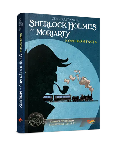 Okładka: Komiks paragrafowy. Sherlock Holmes & Moriarty. Konfrontacja