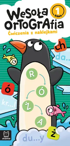 Okładka: Wesoła ortografia. Ćwiczenia z naklejkami. Klasa 1