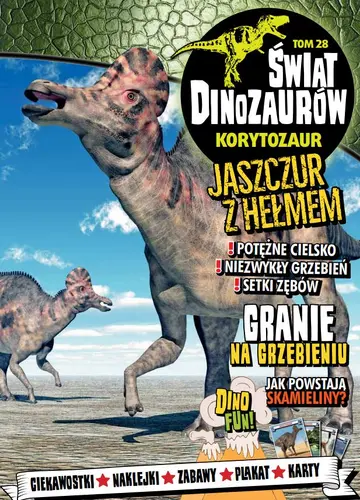 Okładka: Świat Dinozaurów cz. 28 KORYTOZAUR