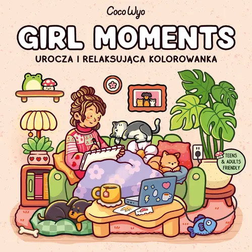 Okładka: Girl Moments. Urocza i relaksująca kolorowanka