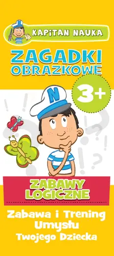 Okładka: Kapitan Nauka Zagadki obrazkowe Zabawy logiczne 3+ (od 3lat)