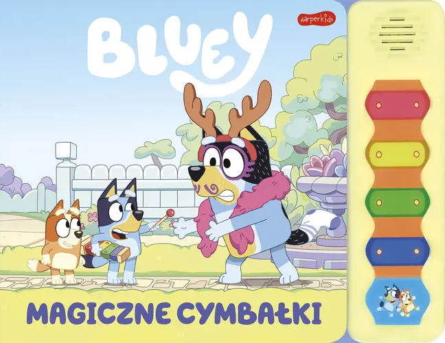 Okładka: Bluey. Magiczne cymbałki. Książeczka z dźwiękami