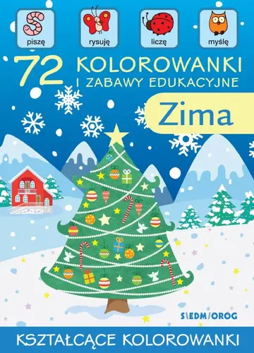 Okładka: 72 kolorowanki i zabawy edukacyjne. Zima