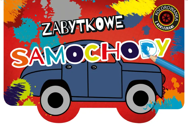 Okładka: Kolorowanka z wykrojnikiem Zabytkowe samochody