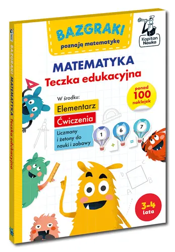 Okładka: Bazgraki. Matematyka. Teczka edukacyjna. Kapitan Nauka