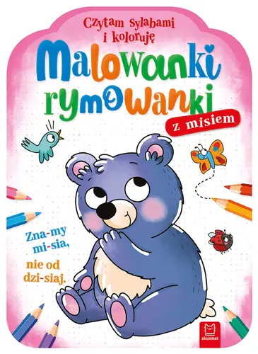 Okładka: Malowanki rymowanki z misiem. Czytam sylabami i koloruję