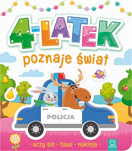 Okładka: 4-latek poznaje świat, uczy się, bawi, nakleja