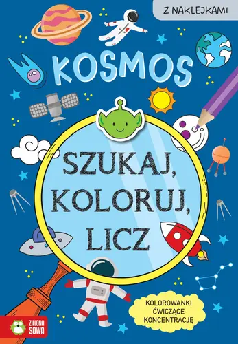 Okładka: Szukaj, koloruj i licz. Kosmos