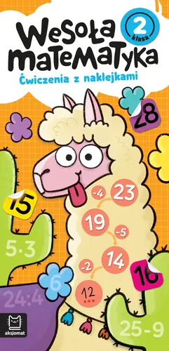 Okładka: Wesoła matematyka. Ćwiczenia z naklejkami. Klasa 2