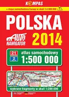 Okładka: Polska 2014 Atlas samochodowy 1:500 000