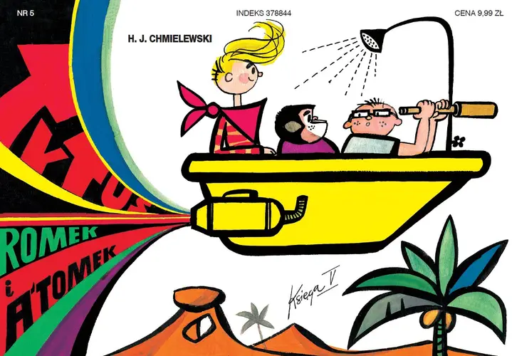 Okładka: Tytus, Romek i A'Tomek - Księga V. Podróż do ćwierć koła świata