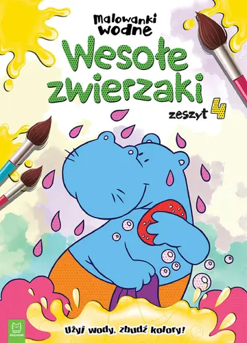 Okładka: Malowanki wodne. Wesołe zwierzaki z. 4