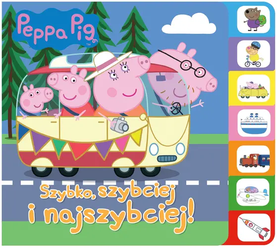 Okładka: Peppa Pig. Książka z registrami. Szybko, szybciej, najszybciej!