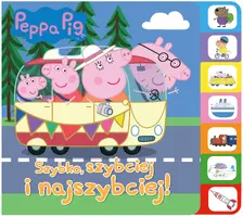 Okładka: Peppa Pig. Książka z registrami. Szybko, szybciej, najszybciej!