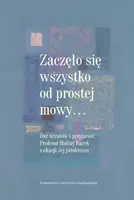 Okładka: Zaczęło się wszystko od prostej mowy…