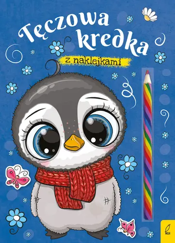 Okładka: Tęczowa kredka. Pingwin