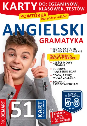 Okładka: Język angielski. Gramatyka. Karty edukacyjne