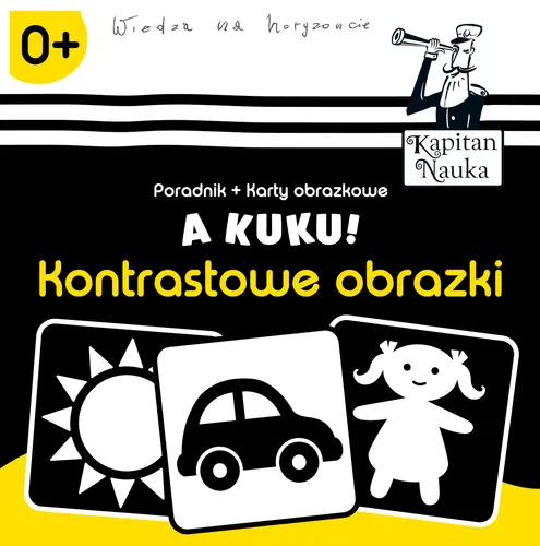 Okładka: A kuku! Kontrastowe obrazki (Poradnik + karty obrazkowe)