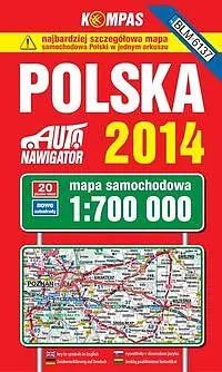 Okładka: Polska 2014 Mapa samochodowa 1:700 000