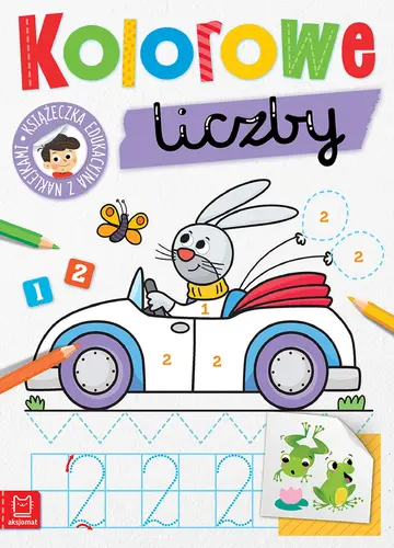 Okładka: Kolorowe liczby. Edukacyjna książeczka z naklejkami