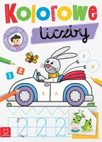 Okładka: Kolorowe liczby. Edukacyjna książeczka z naklejkami