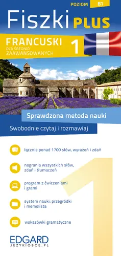 Okładka: Francuski Fiszki PLUS dla średnio zaawansowanych 1