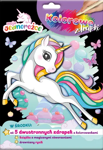 Okładka: Moje Jednorożce Kolorowe zdrapki cz.1