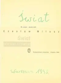 Okładka: Świat poema naiwne