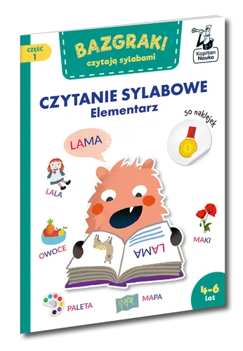 Okładka: Bazgraki czytają sylabami. Czytanie sylabowe. Elementarz