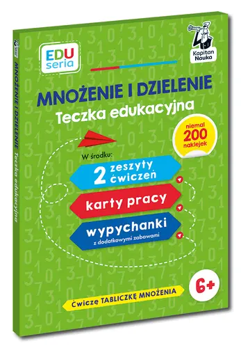 Okładka: EDUseria. Mnożenie i dzielenie. Teczka edukacyjna. Kapitan Nauka