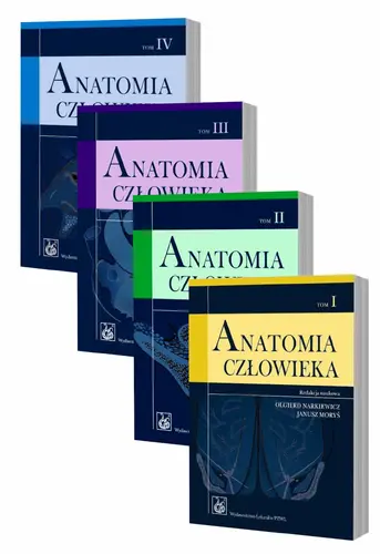 Okładka: Anatomia człowieka podręcznik dla studentów Tom 1-4