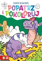Okładka: Popatrz i pokoloruj. Dinozaury