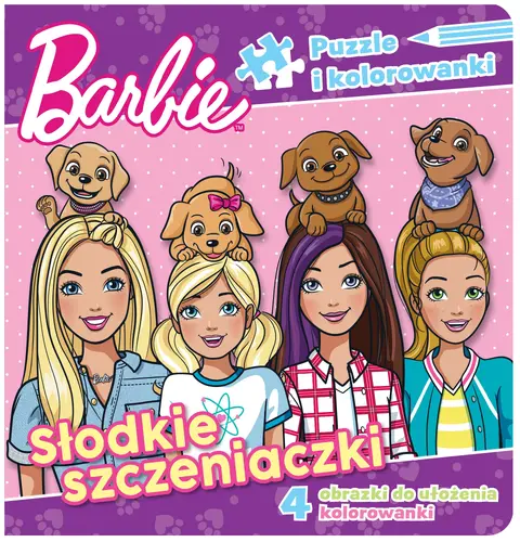 Okładka: Barbie. Puzzle i kolorowanki. Słodkie szczeniaczki.