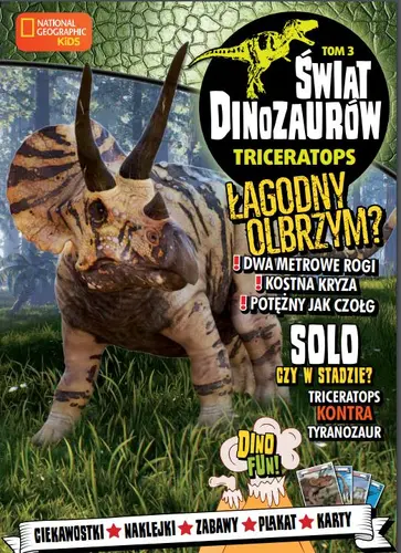 Okładka: Świat Dinozaurów cz.3 Triceratops