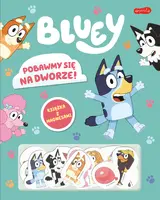 Okładka: Pobawmy się na dworze! Bluey. Książka z magnesami