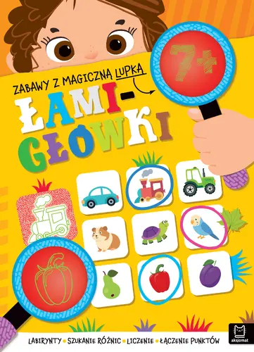 Okładka: Zabawy z magiczną lupką. ŁAMIGŁÓWKI 7+