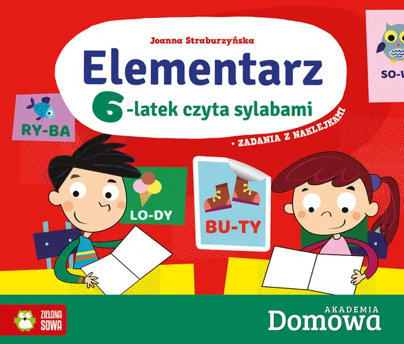 Okładka: Domowa Akademia. Elementarz. 6-latek czyta sylabami