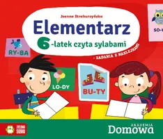 Okładka: Domowa Akademia. Elementarz. 6-latek czyta sylabami