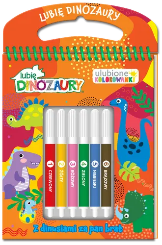 Okładka: Lubię Dinozaury. Ulubione kolorowanki 2. Z dinusiami za pan brat