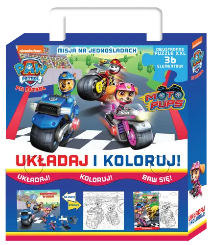 Okładka: Psi Patrol. Układaj i koloruj