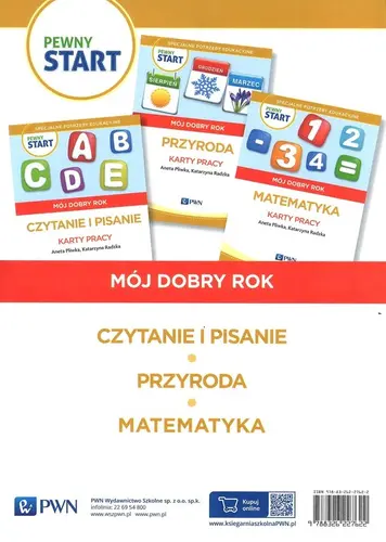 Okładka: Pewny start Mój dobry rok Czytanie i pisanie Przyroda Matematyka