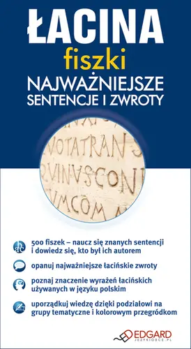 Okładka: Łacina fiszki Najważniejsze sentencje i zwroty