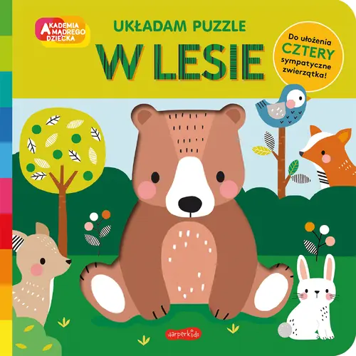 Okładka: W lesie. Akademia mądrego dziecka. Układam puzzle