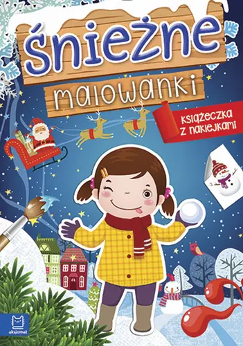 Okładka: Śnieżne malowanki. Książeczka z naklejkami